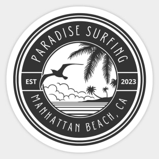 Manhattan Beach, CA - Surfing Design Sticker